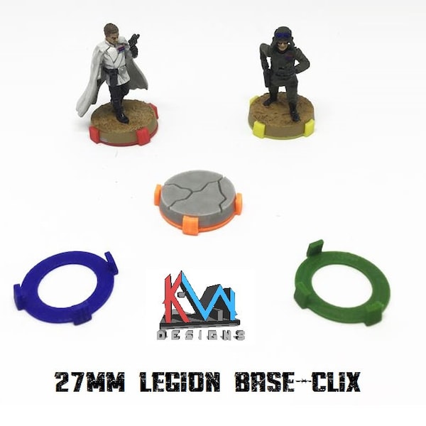 3D Printed - 27mm Base-Clix - Squad Markers for Bases (Star Wars Legion Compatible)