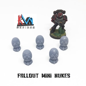3D Printed - Fallout Mini Nukes (Set of 5)