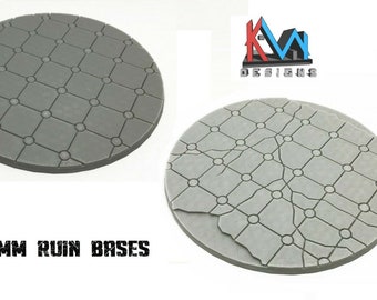 3D-geprint: sokkels van oude tempelruïnes van 130 mm, 2 verschillende stijlen