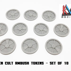 3D Printed - Alien Cult Ambush Tokens / Markers (Sets of 5 & 10 Tokens)