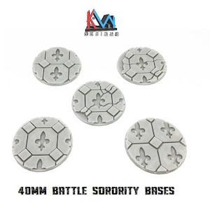 3D Printed - 40mm Scenic Battle Sorority Bases - Set of (5)