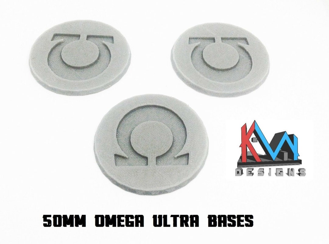 3D Printed 50mm Ultra / Omega Bases Set of 3 Bases Etsy