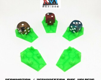 3D Printed - 40k Necro-Tomb 16mm Reanimation Dice Holders (Set of 5)