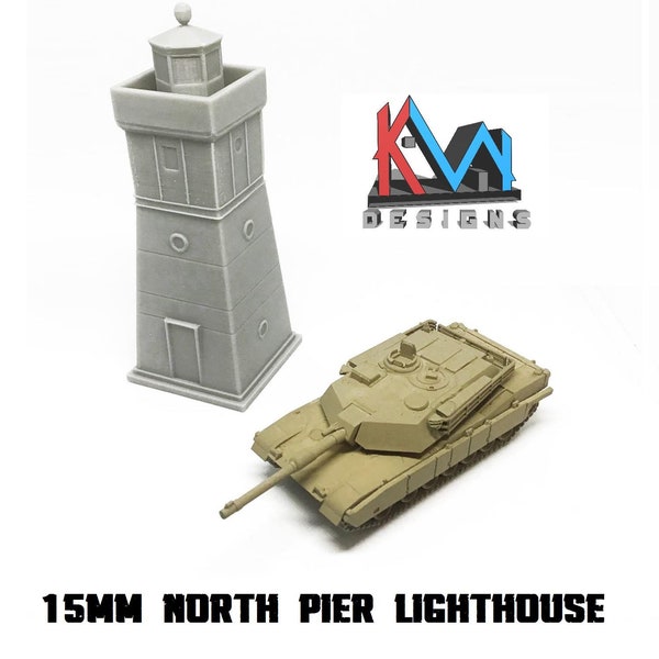 3D Printed – 15mm (1:100) Scale North Pier Lighthouse