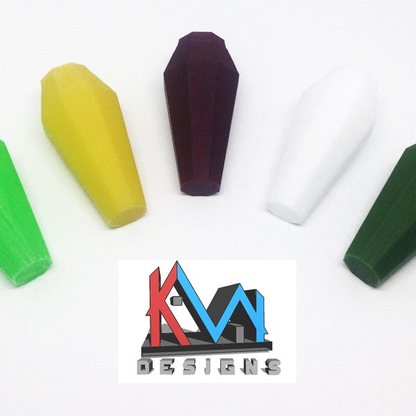 3D Printed Necro-Tomb Monolith Crystal -Green, Neon Green, Yellow, White, Black Cherry