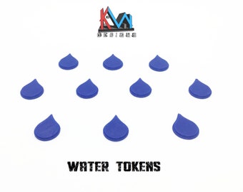 3D Printed - Water Tokens / Markers