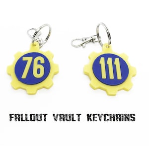 3D Printed - Fallout Vault Keychains
