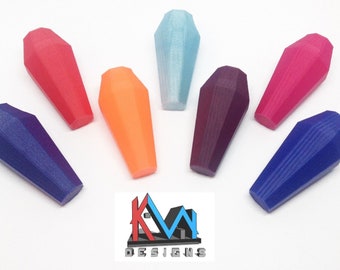 3D Gedruckter Necro-Tomb Monolith Kristall - Rot, Orange, Glühen, Pink, Marineblau, Blau, Lila