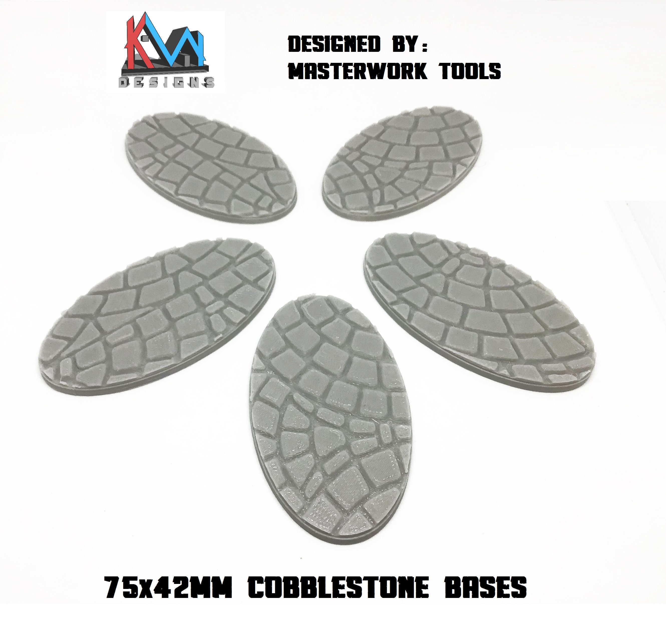 3D Printed 75x42mm Scenic Cobblestone Cavalry Bases Set Of Etsy