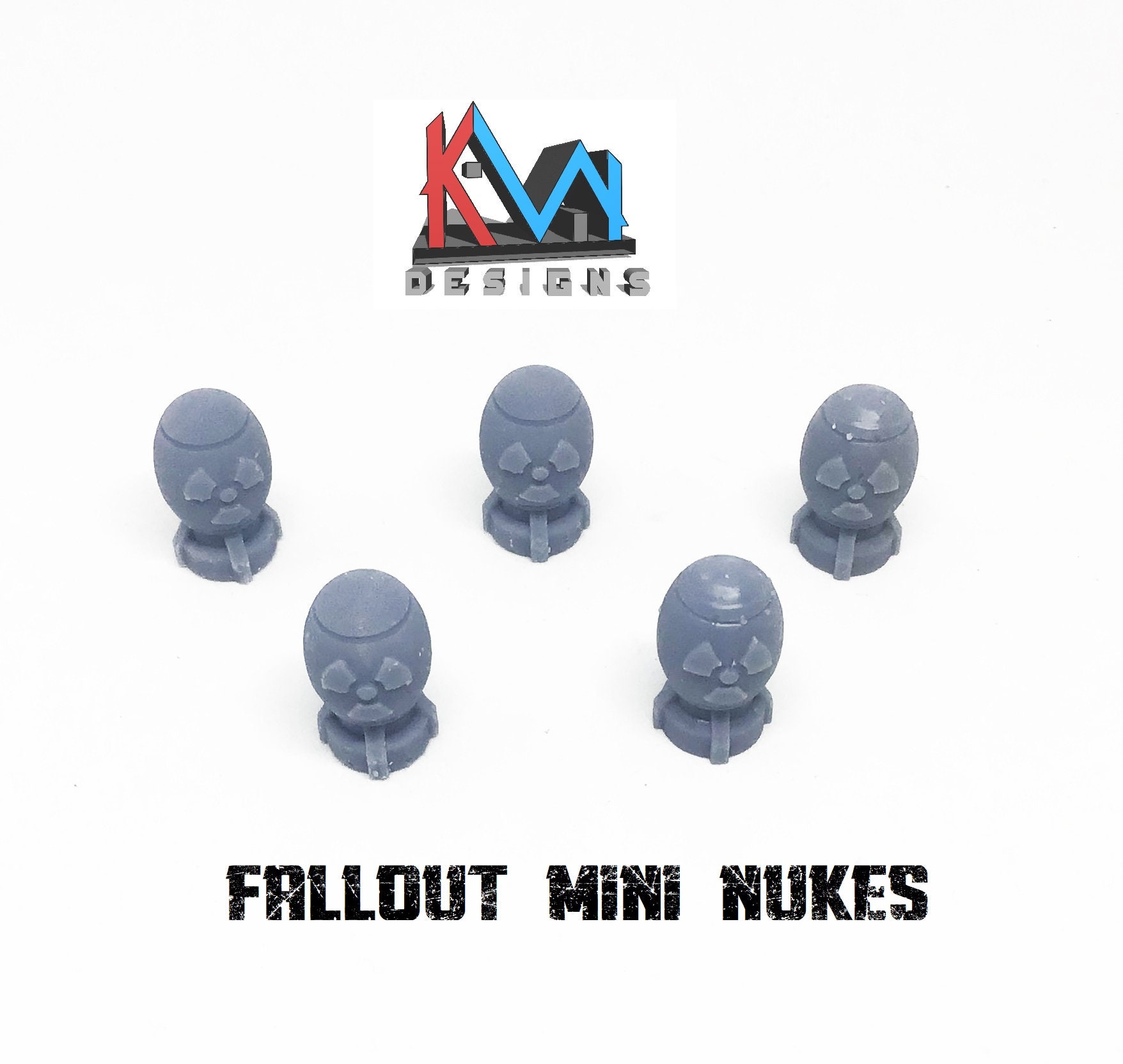 3D Printed - Fallout Mini Nukes (set of 5) - Etsy