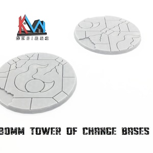 3D Printed - 80mm Tower of Change Bases - 2 Styles