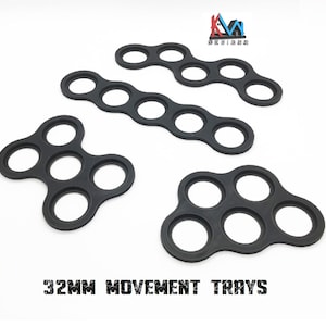 3D Printed - 32mm Base Movement Trays (5 Slot Trays)
