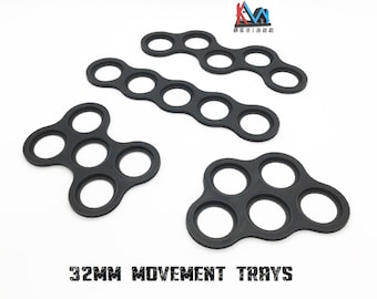 Bandejas de movimentação com base de 32 mm impressas em 3D (bandejas com 5 slots)