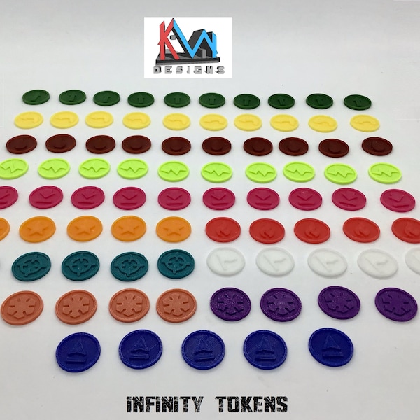 3D Printed - N4 Infinity Token Set - (85 Tokens)