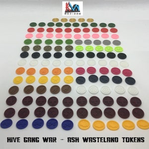 3D Printed - Hive Gang War - Ash Wasteland Token Set - (135 Tokens)