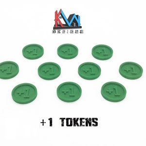3D Printed - +1 Tokens / Markers (Set of 10)
