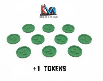 3D Printed - +1 Tokens / Markers (Set of 10)