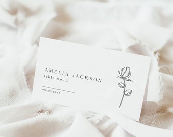 Watercolor Pink and Burgundy Laurel Wreath Wedding Name Cards Printed on Kraft Fall Wedding Escort Cards Rustic Wedding Place Cards