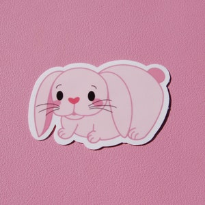 Erdbeer Hase Wasserfester Vinyl-Aufkleber
