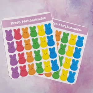 Bunny Marshmallow Sticker Bogen