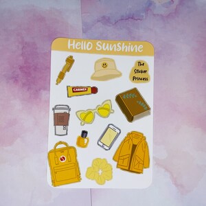 Feuille d’autocollants Hello Sunshine