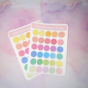 Pastel decoratieve cirkel stickerblad