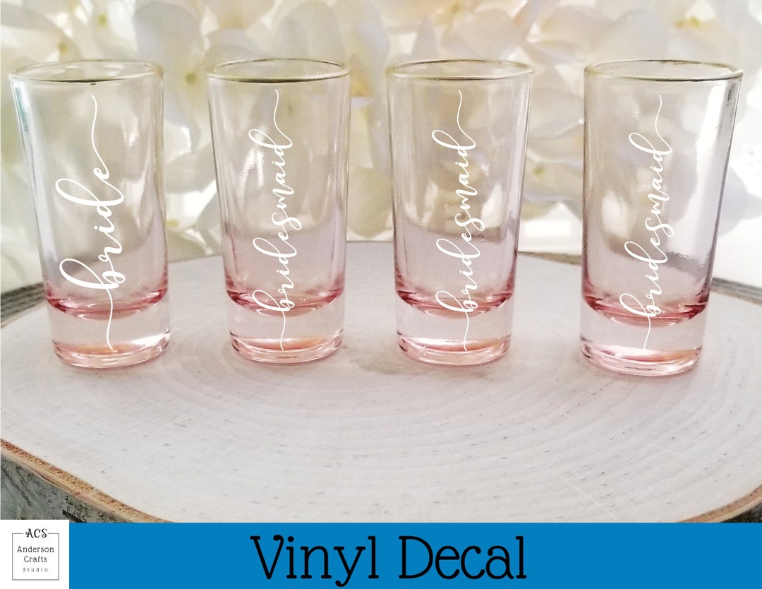 Custom Shot Glass Vinyl Name Decal Shot Glass Vinyl Decal Shot Glass