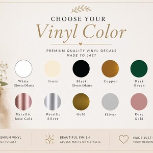 Custom Wedding Vinyl Decal for Card Box | Personalized Names, Date, Bridesmaid Gift bild 3