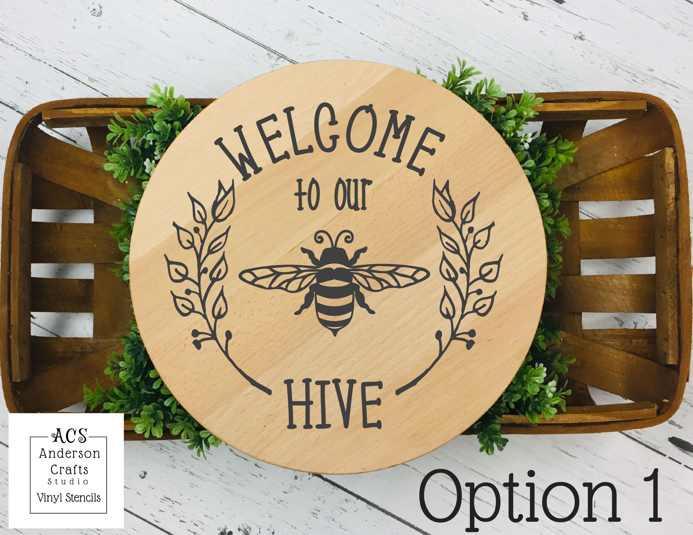Welcome to our hive vinyl stencil welcome bee hive stencil etsy Welcome to our hive vinyl stencil welcome bee hive stencil etsy
