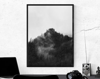 Black And White Photography Print | National Park Photography | Great Smoky Mountains National Park Fine Art Photography Landscape Wall Art