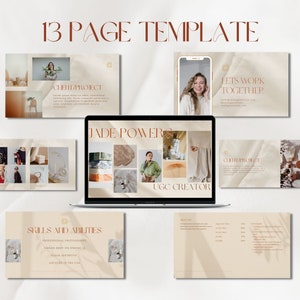 UGC Portfolio | UGC Template | UGC Media Kit | ugc Creator Portfolio Template | Content Creator Portfolio | Minimal Earthy Clean Aesthetic
