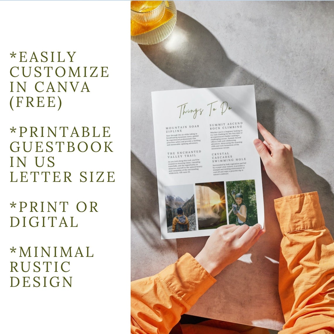 Airbnb Book Template Cabin Rental Home Guestbook Template