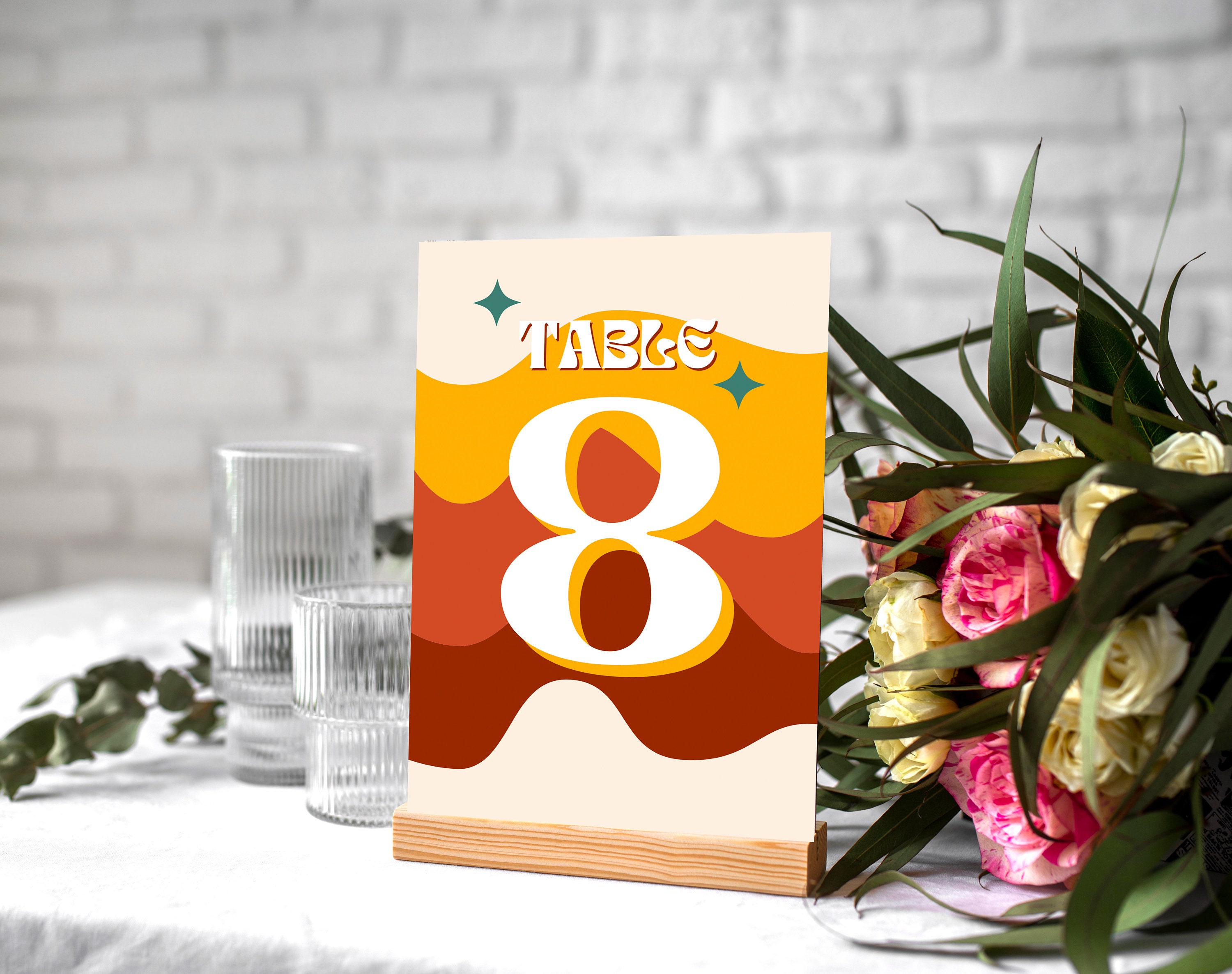 Retro Wedding Stationary Complete Suite DIY Wedding Printable Wedding ...