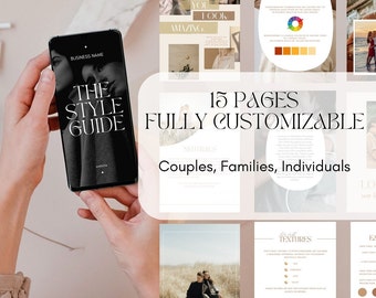 Guía de estilo de sesión de fotos, Guía de estilo, Guía de vestimenta para parejas Clientes de fotografía, Personalizable, Fotógrafos de bodas, Negocios de fotografía