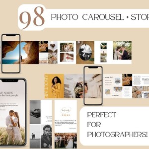 Instagram Carousel Photographer Templates for Canva IG Post Carousel & Stories Bundle Pack for Photographers Engagement Booster Social Media