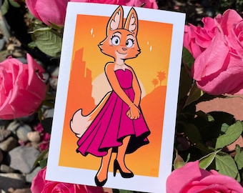 Lámina artística de Diane Foxington (4x6)
