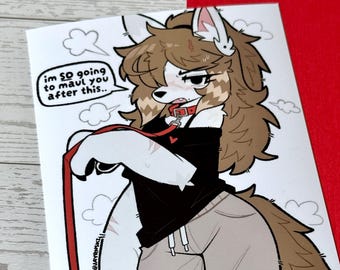 Fry Leash Furry Art Print (4x6)