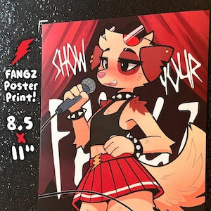 Impressão de pôster da banda FANGZ 8,5 x 11" (cartolina fosca)