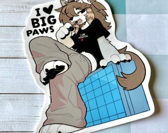 Macro Fry Furry Stickers (4 inch)