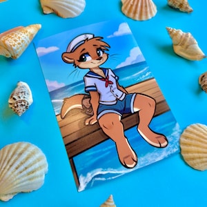 Ottie Furry Art Print (4x6)