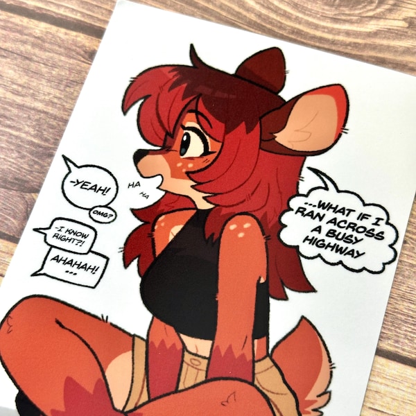 Deer Thoughts Furry Print (4x6)