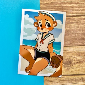 Ottie Furry Beach Print (4x6)