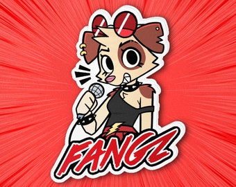 FANGZ - Punkrockhundklistermärken! (7,5 x 7,5 cm)