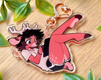 Boydeer Furry Acrylic Keychains (4 Inch)