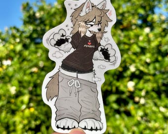 Adesivi pelosi di Fry Wolf Dog (10 cm)