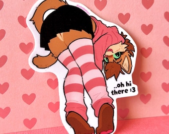 Fem Cat Furry Stickers (4 inch)