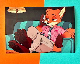 Pattes de Nick Wilde - Impression Zootopie 2 Disney (4 x 6)