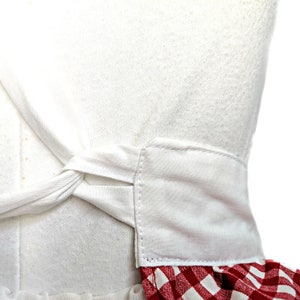 Red and White Gingham Retro Apron, Aprons For Women, Gift Idea For Her, Red and White Checked Apron image 5