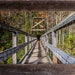 Toccoa River Swinging foot bridge, Georgia - Canvas, Gloss or Satin Prints 24' x 36' In two framing options 