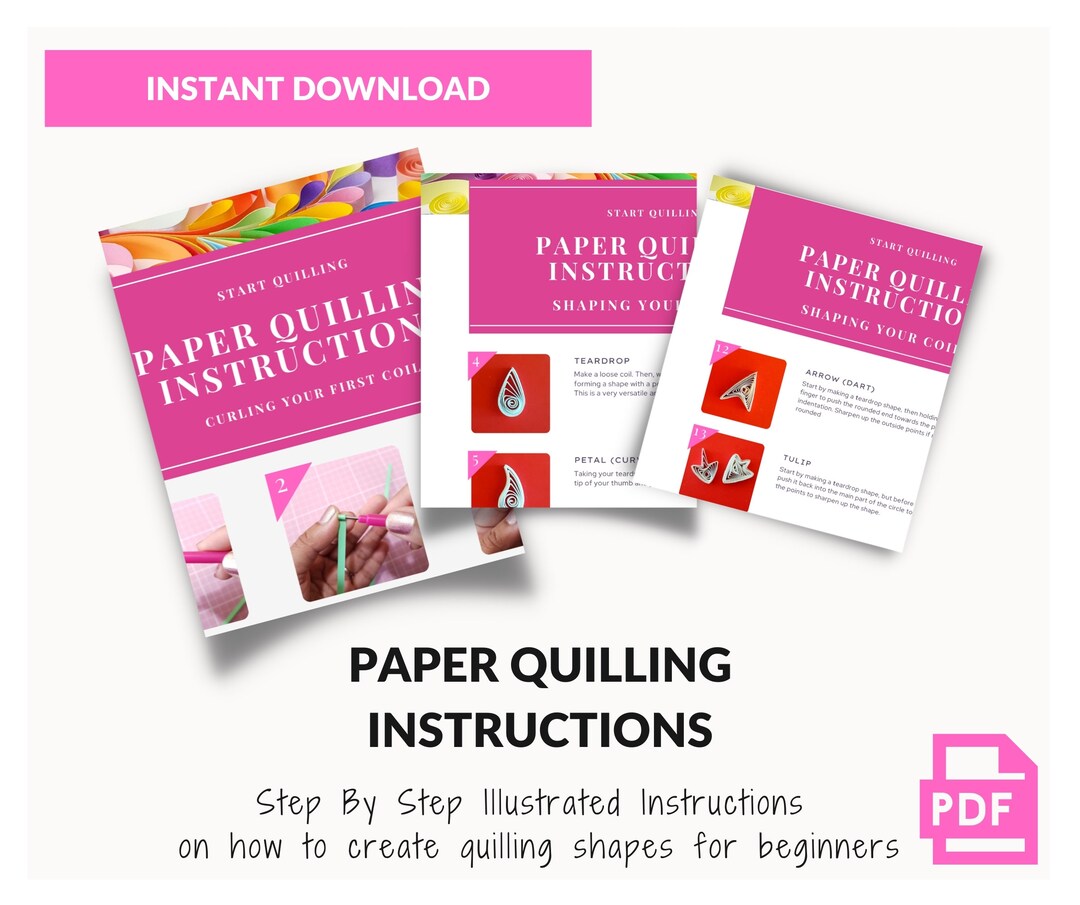 How to Make Quilling Shapes, Step by Step Illustrated Quilling